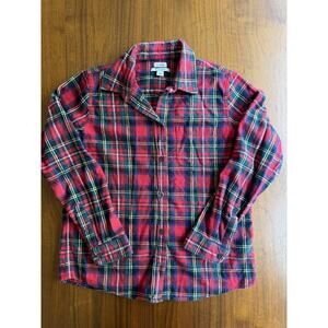 L.L. Bean Women's Red Plaid Flannel Button-Up - Size S